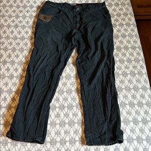 Wrangler Riggs Black Workwear Trousers